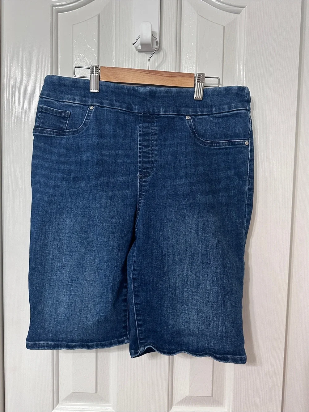 Chico's Indigo Denim Bermuda Shorts